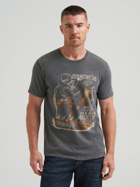 WRANGLER EIGHT SECONDS BLACK - MENS TEE  - 112380273
