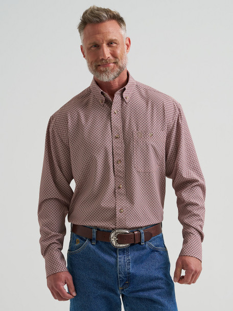 WRANGLER GEORGE STRAIT RUST DIAMOND - MENS SHIRT  - 112381956