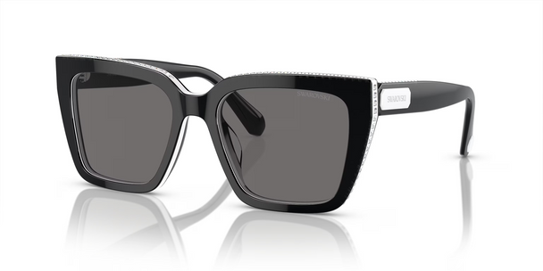 SWAROVSKI BLACK W/ DARK GREY POLAR - SUNGLASS SWAROVSKI  - 6013101581