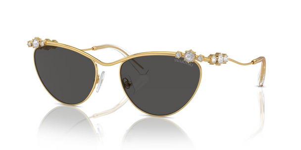 SWAROVSKI OVAL GOLD GREY LENSES - SUNGLASS SWAROVSKI  - 7017400487