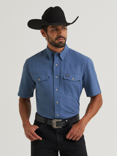 WRANGLER ATG X WESTERN VINTAGE INDIGO - MENS SHIRT  - 112382384