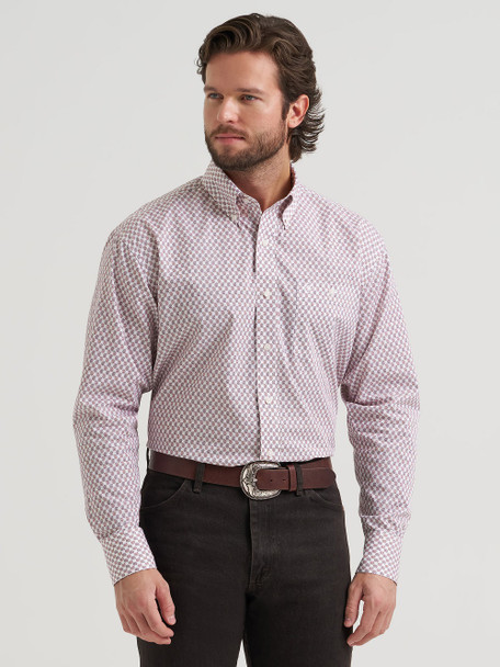 WRANGLER RELAXED FIT RED PRINT - MENS SHIRT  - 112381627