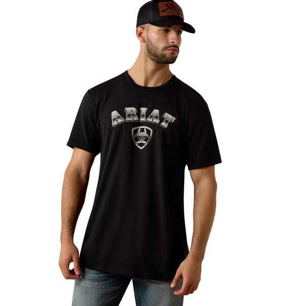 ARIAT STRIPPLE HORIZON BLACK - MENS TEE  - 10073460