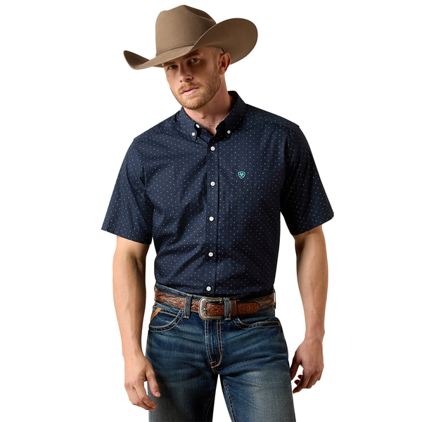ARIAT WF WILLEM BLACK MINI LEAF - MENS SHIRT  - 10073678