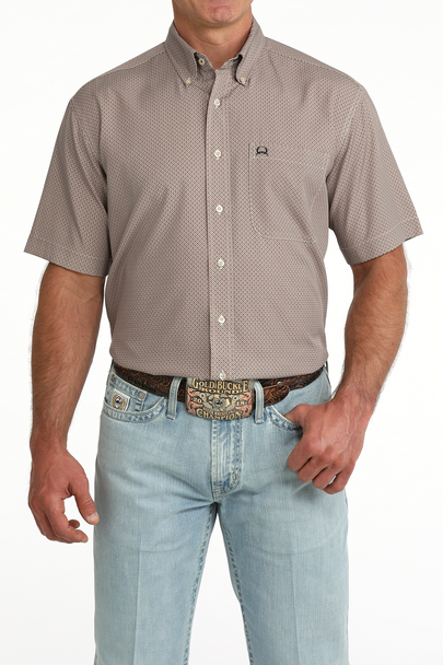 CINCH ARENAFLEX BROWN PRINT - MENS SHIRT  - MTW1725006