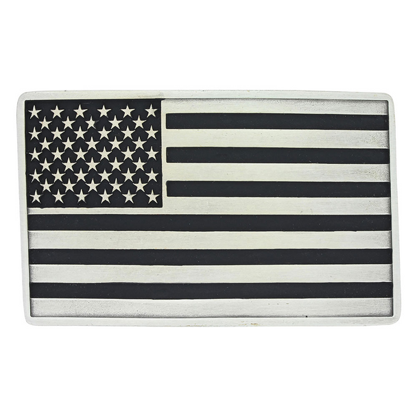 ATTITUDE BY MONTANA SILVERSMITHS ANTIQUED AMERICAN FLAG BUCKLE - ACC BUCKLE  - A644