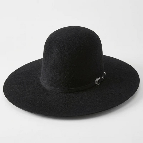 RODEO KING OPEN CROWN 4 1/2" BRIM - HAT FELTS  - OC 10X BLACK GRIZZLY