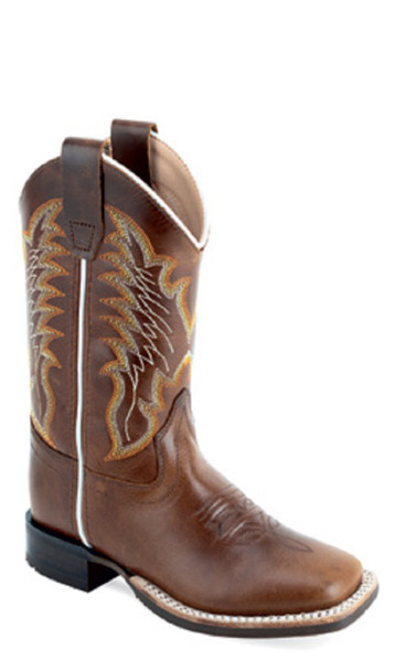 OLD WEST BROAD SQUARE TOE BROWN - BOOT KIDS BOYS - BSC2009