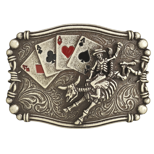 NOCONA RECTANGLE SKELETON BULL RIDER - ACC BUCKLE  - 3700018