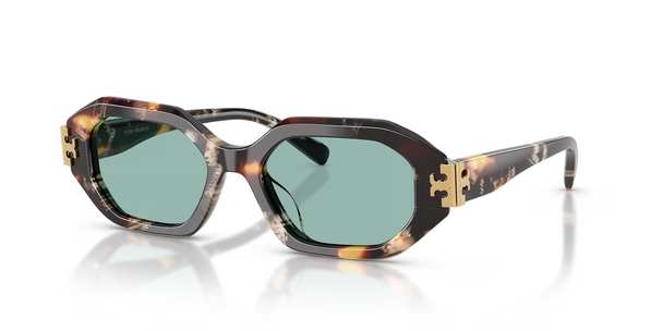 TORY BURCH DARK WAVY TORT BROWN/GREEN - SUNGLASS TORY BURCH  - 7234U207282