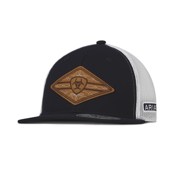 ARIAT BOOT STITCH LEATHER PATCH NAVY - HATS CAP  - A300097003