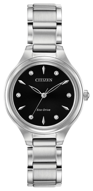 CITIZEN CORSO SILVER BLACK DIAMOND - ACCESSORIES WATCH CITIZEN - FE2100-51E