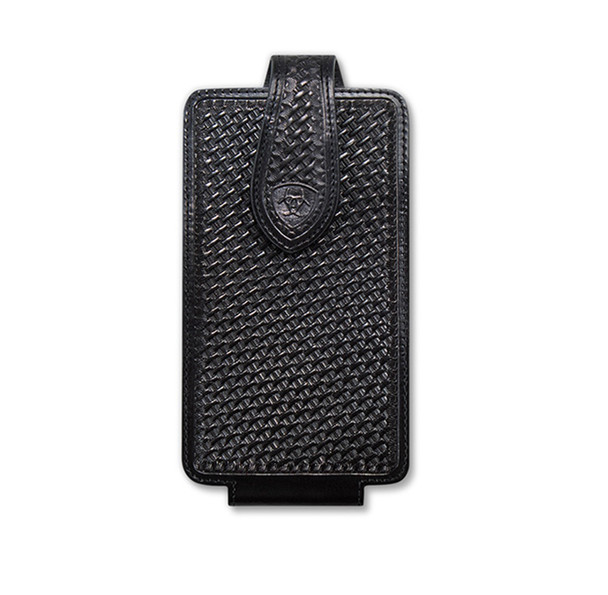 ARIAT CELL CASE BASKET WEAVE BLACK - ACC CELL PHONE CASE  - A0604601