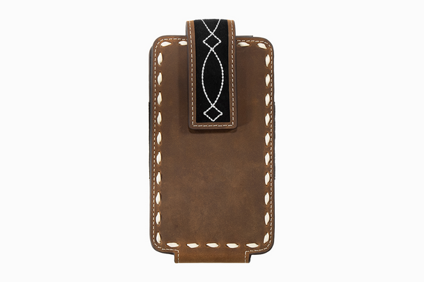 3-D BELT CELL CASE BROWN ROUGHOUT - ACC CELL PHONE CASE  - D350011107