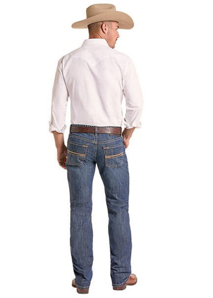 ROCK & ROLL PLEATHER EMB REVOLVER-203 - MENS JEANS  - BM1RD09810