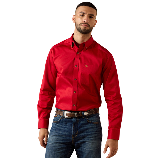 ARIAT TWILL SCARLET SAGE - MENS SHIRT  - 10079475