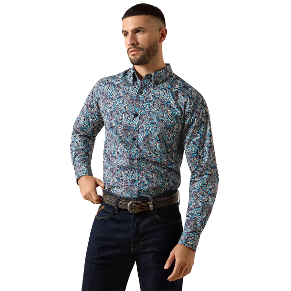 ARIAT CLEM FITTED PAISLEY PRINT - MENS SHIRT  - 10079287