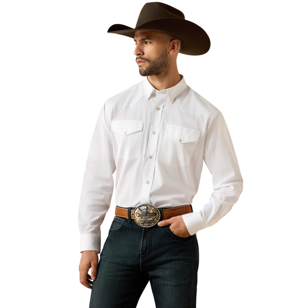 ARIAT EVERYTHING WHITE CLASSIC SNAP - MENS SHIRT  - 10079771