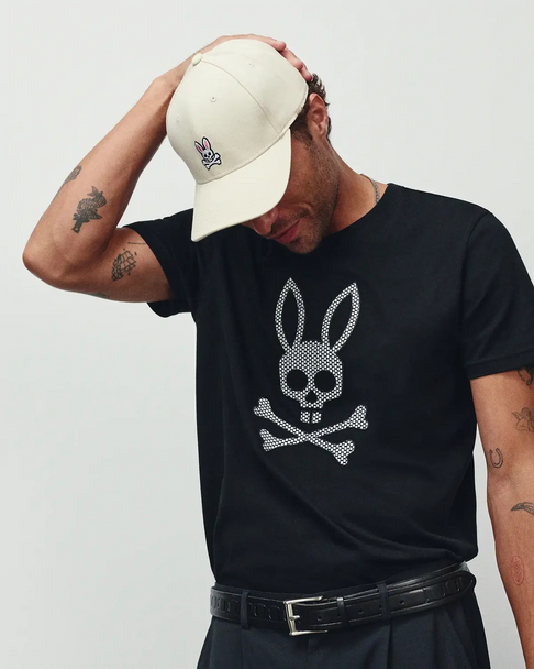 PSYCHO BUNNY STAN GRAPHIC TEE-BLACK 2 - MENS TEE  - MT0200369-002