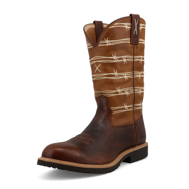 TWISTED X 12" WESTERN RUSTIC BROWN - BOOT MENS WORK - MXB0012