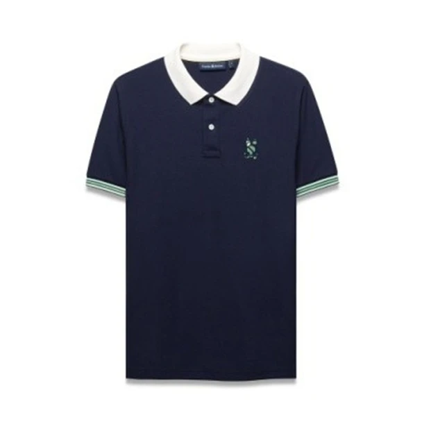 PSYCHO BUNNY DREW PIQUE POLO-BARITONE BLUE - MENS POLO  - MT0100237-423