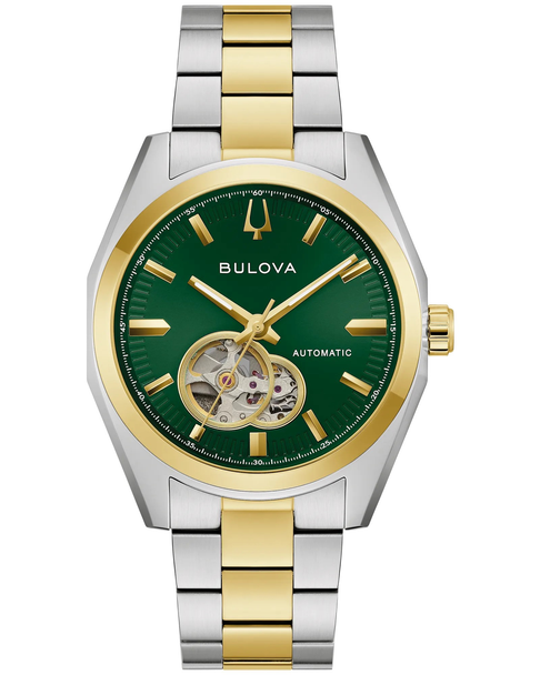 BULOVA SURVEYOR GOLD/SIVLER GREEN - ACCESSORIES WATCH BULOVA - 98A338
