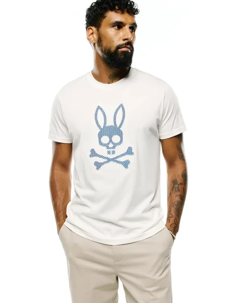 PSYCHO BUNNY STAN GRAPHIC TEE-ECRU - MENS TEE  - MT0200369-049