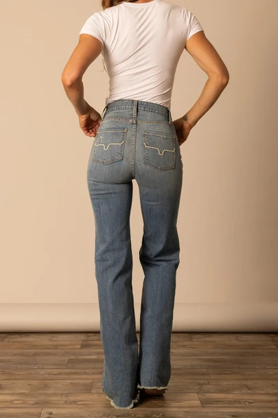 KIMES RANCH OLIVIA LIGHT WASH WIDE LEG - LADIES JEANS  - WJE0000016-BL001