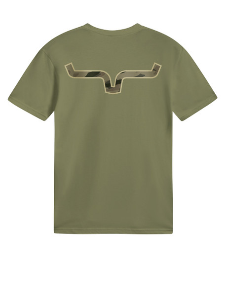 KIMES RANCH CAMO BACK LIGHT OLIVE - MENS TEE  - MSH0000251-GN003
