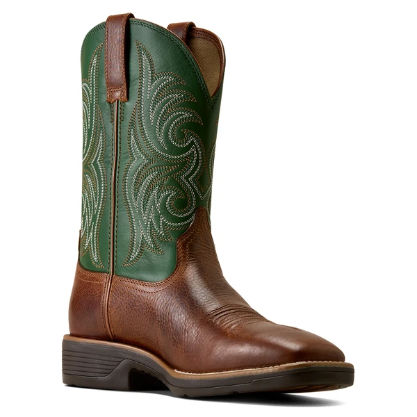 ARIAT RANGER WIDE SQUARE BROWN/GREEN - BOOT MENS WESTERN - 10080530