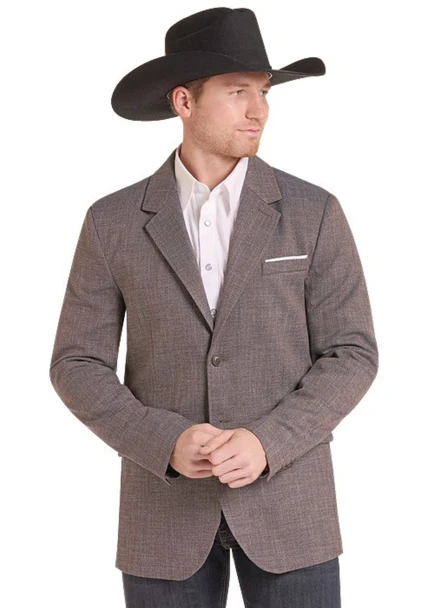 ROCK & ROLL DARK BROWN IRIDESCENT WOVEN - MENCOATS   - BM96CO9642