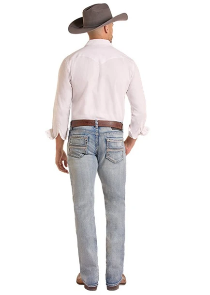 ROCK & ROLL STRAIGHT EMB REVOLVER - MENS JEANS  - BM1RD09813