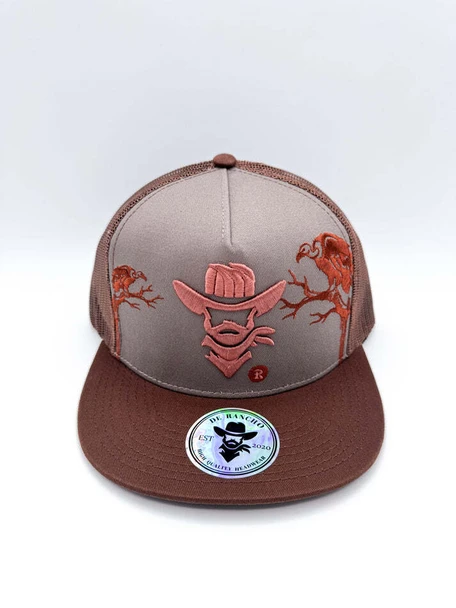 DE RANCHO BROWN PROFILE WITH BIRDS - HATS CAP  - ZOPILOTE 2.0