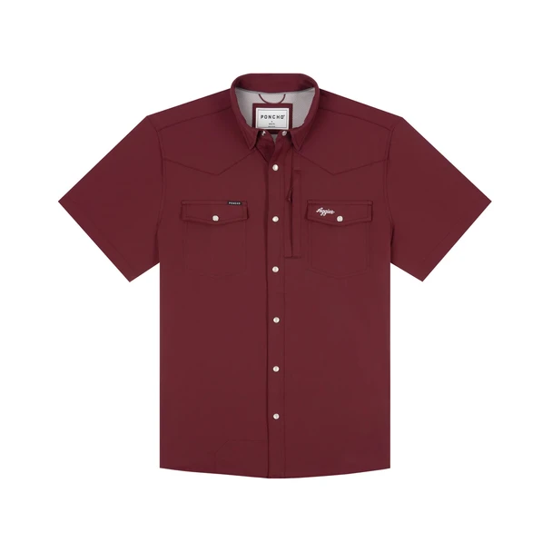 PONCHO  MAROON TEXAS A&M - MENS SHIRT WESTERN SNAPS - THE AGGIE