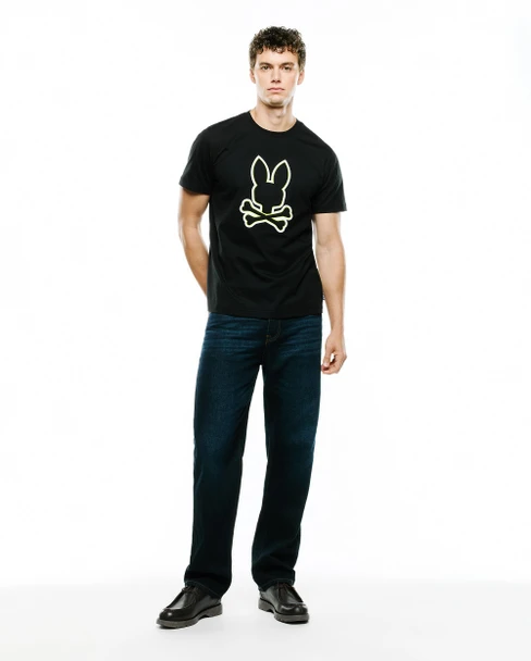 PSYCHO BUNNY BRUNO GRAPHIC TEE BLACK - MENS TEE  - MT0200384-001