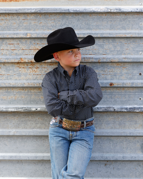CINCH BOY BLACK GEOMETRIC PRINT - KIDS BOYS SHIRT - MTW7060429
