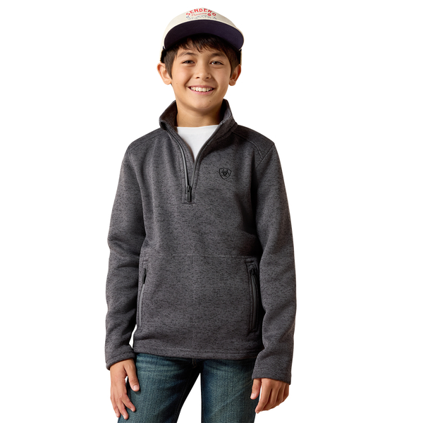 ARIAT CALDWELL 1/4 ZIP IRON GATE - KIDS BOYS SWEATER - 10079335