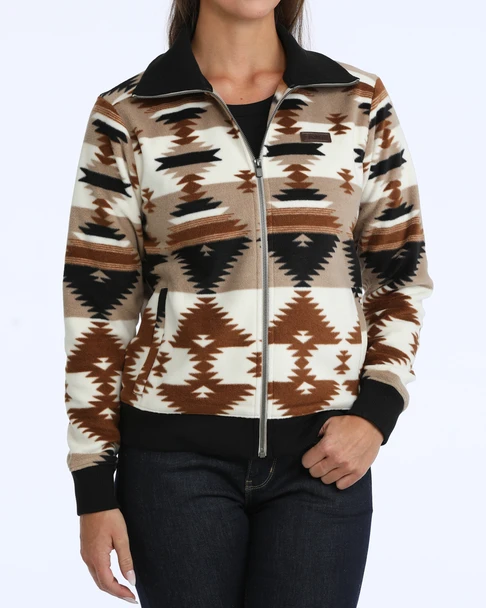 CINCH KHAKI FULL ZIP AZTEC PRINT - LADIES JACKET  - MAJ9919003
