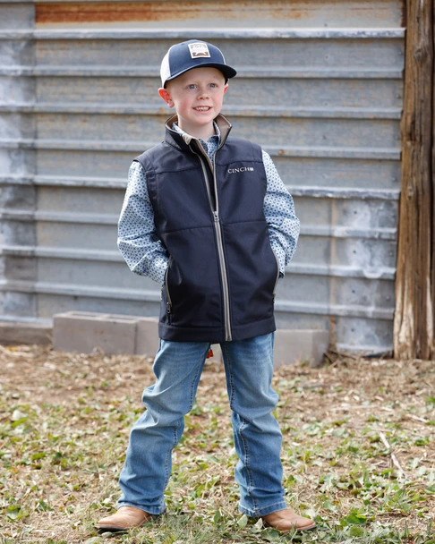 CINCH NAVY BONDED VEST - KIDS BOYS VESTS - MWV5160005