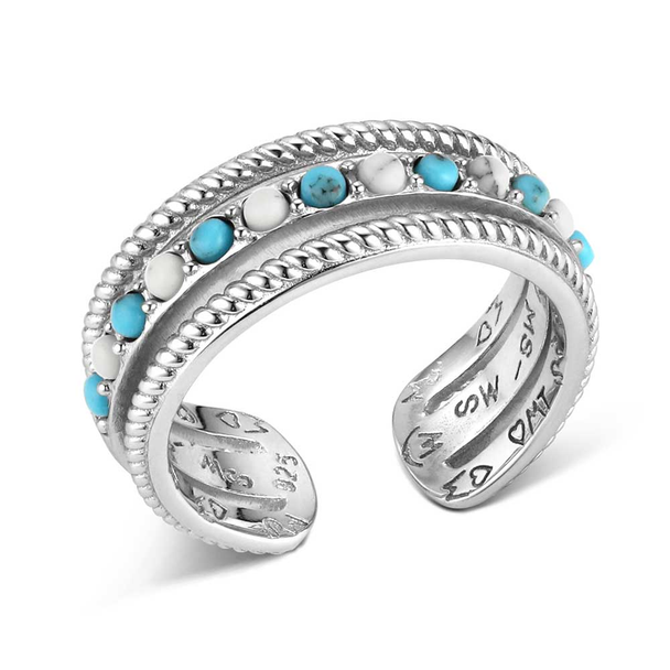 MONTANA SILVERSMITHS CIRCLE IN THE WEST RING - ACCESSORIES JEWELRY RING - RG6388