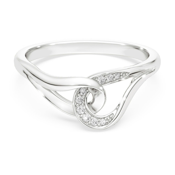 SWAROVSKI STERLING SILVER INTERLOCKING - SWAROVSKI CLASSICA RING - 574556