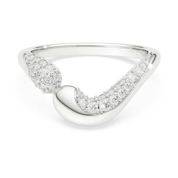 SWAROVSKI STERLING SILVER ROUND CUT OPEN - SWAROVSKI CLASSICA RING - 574258