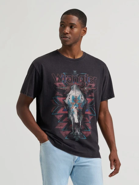 WRANGLER VINTAGE BLACK BEAUTY PRINT - MENS TEE  - 112383988