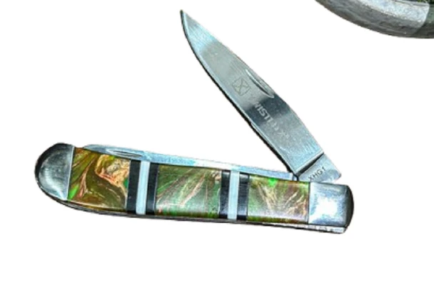 TWISTED X TRAPPER GREEN & COPPER 4 1/4" - ACC KNIVES  - XHG1