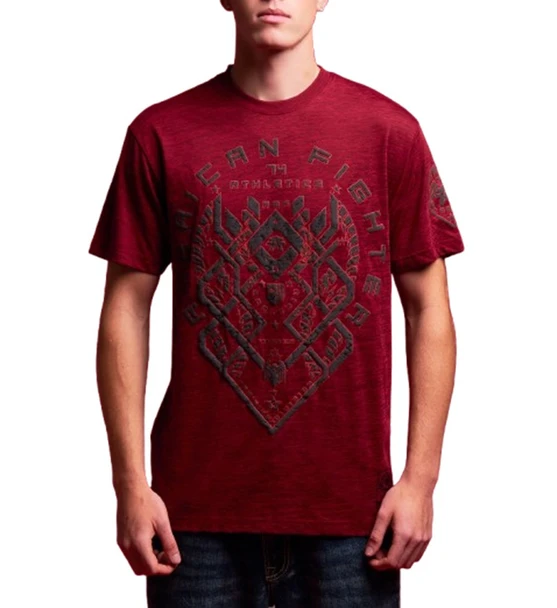 AMERICAN FIGHTER FAIR HILL BURGUNDY - MENS SHIRT  - FM16708