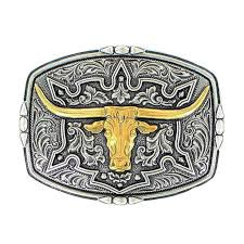 NOCONA MENS LONGHORN BUCKLE - ACC BUCKLE  - 37688