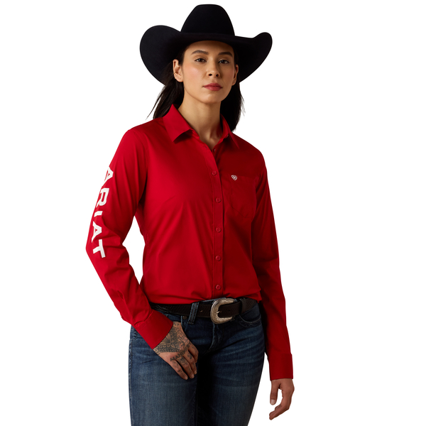 ARIAT TEAM KIRBY SAVVY RED - LADIES SHIRT  - 10079477