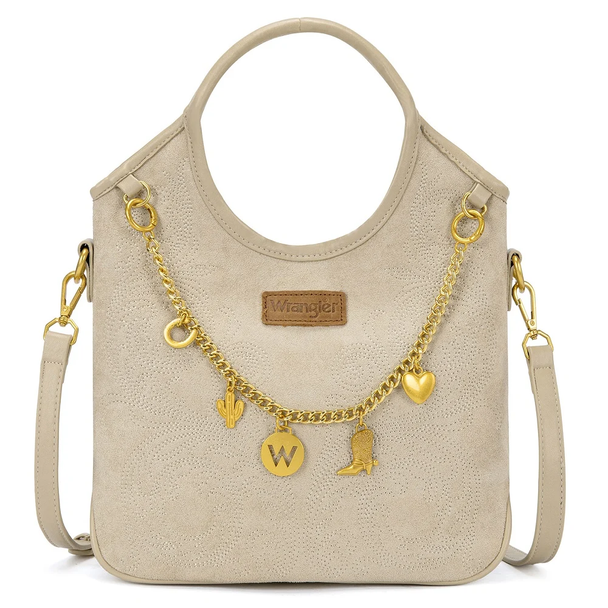 WRANGLER CHARM CHAIN HOBO TAN - ACCESSORIES PURSES TOTE - WG533-9801TN