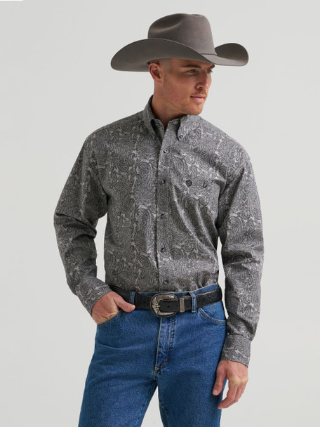 WRANGLER GEORGE STRAIT HERTIAGE ASH - MENS SHIRT  - 112385358