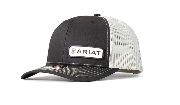 ARIAT OFFSET SMALL PATCH BLACK - HATS CAP  - A300000501
